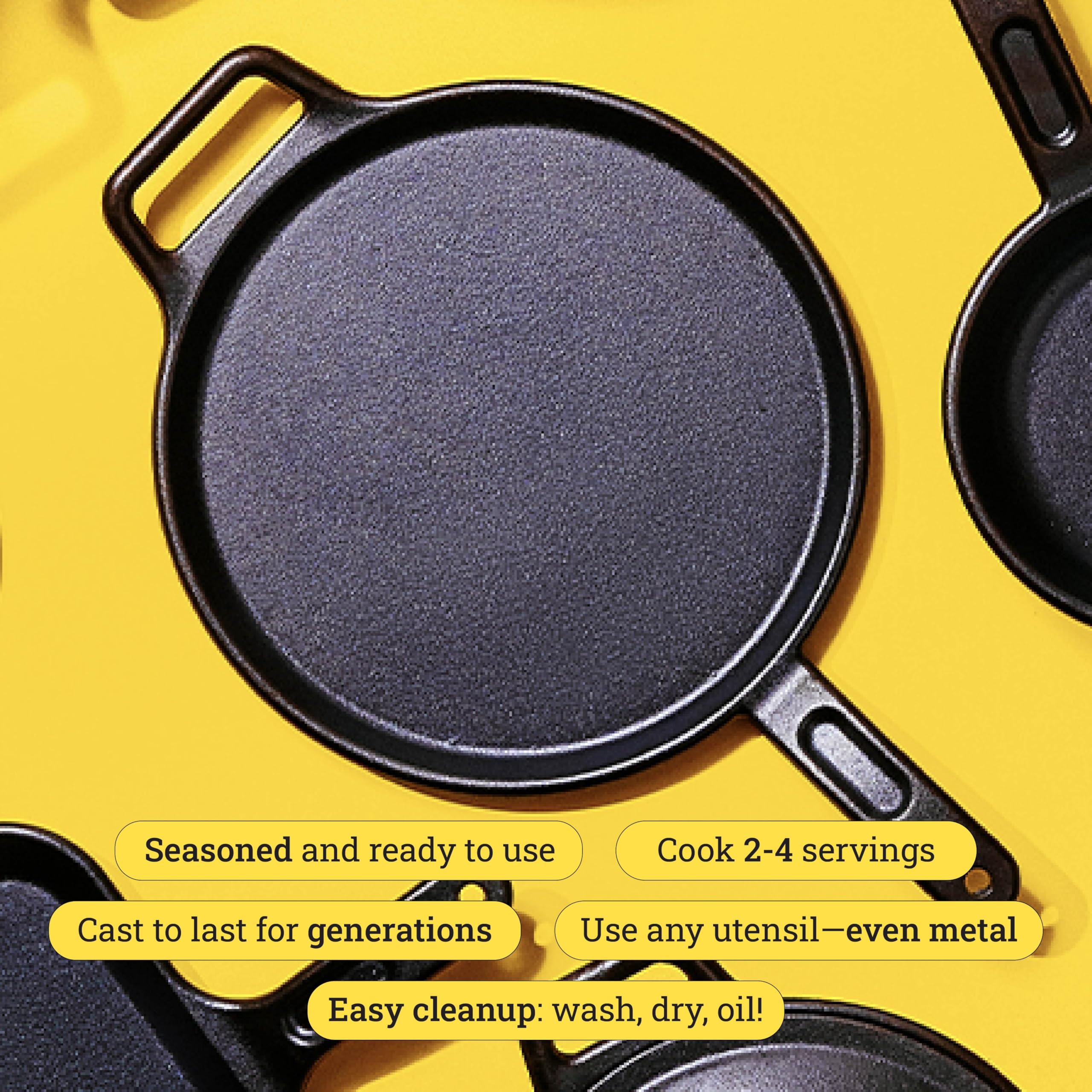 Lodge BOLD 12 Inch Seasoned Cast Iron Griddle Design-Forward Cookware product thumbnail 4