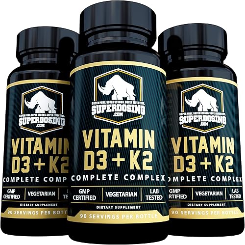 270 días Fuerza máxima, 2 en 1 D3 y K2 con 10,000 iu Vit D y 1,500 mcg Vit K. D3K2 suplementos promueven la salud de los huesos y del corazón. disponible en Yaxa Colombia