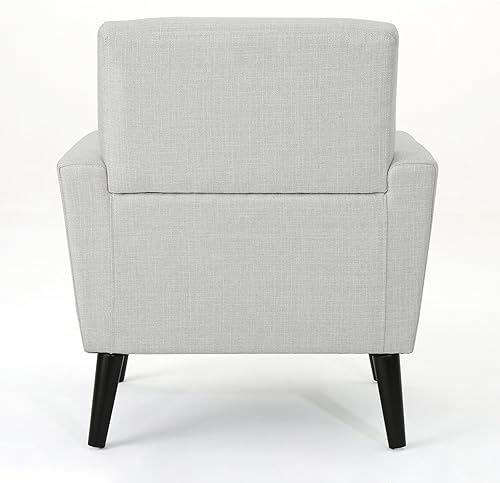 Miniatura 4 de Christopher Knight Home Sienna Mid-Century - Silla de club de tela moderna, color gris claro Gris claro,Beige,https://www.amazon.com/dp/undefined