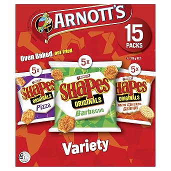 Arnott's Shapes Variety 15 Pack 375g
