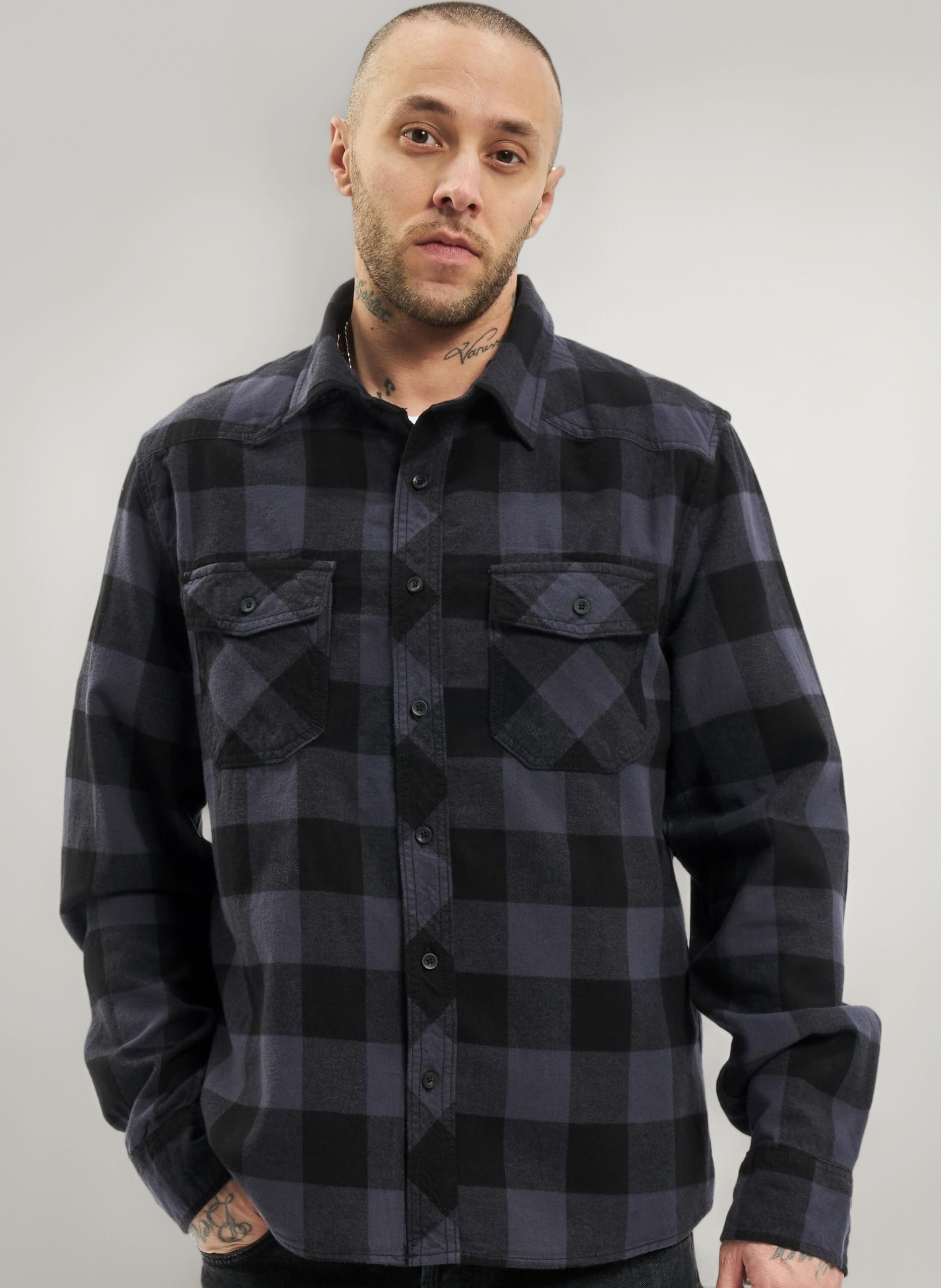 Men's Flannel Check Shirt Long Sleeve Classic