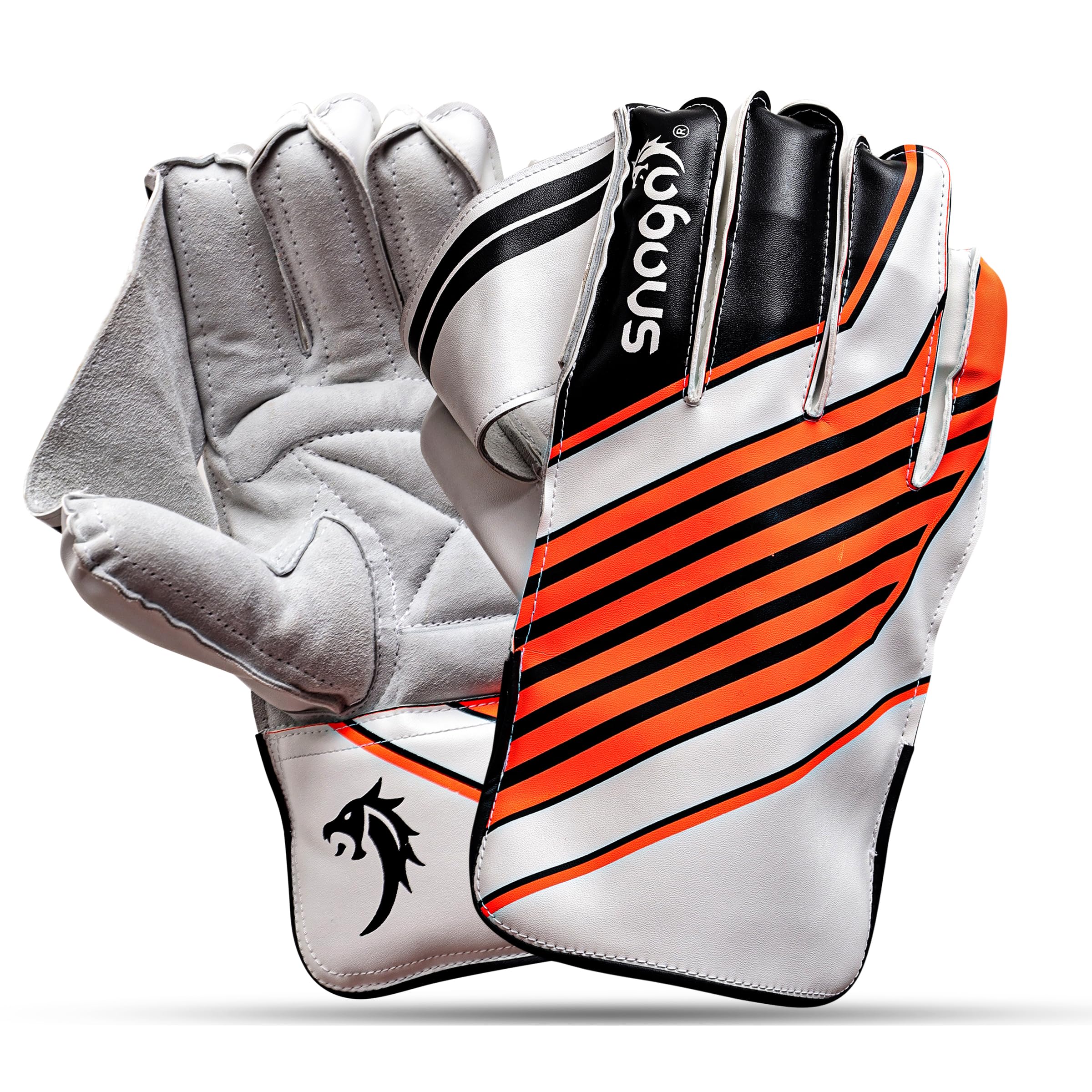 Snaga Club 2.0 Leather Wicket Keeping Gloves, Durable Construction, Superior Grip, High-Density Finger Protection, Ergonomic Design for Enhanced Flexibility and Comfort (Youth)-picture-32