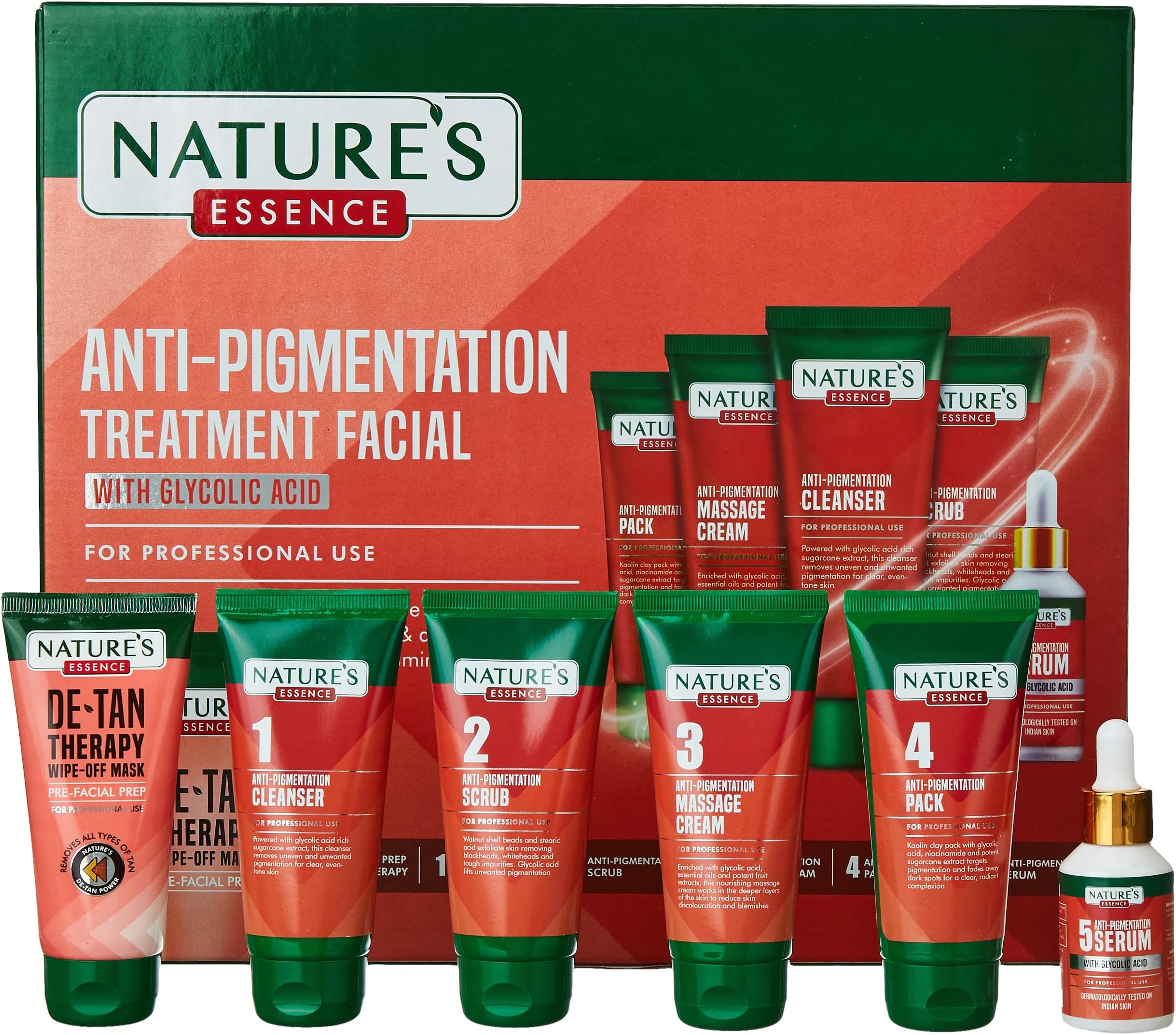 NATURES ESSENCE Anti-Pigmentation Treatment Facial With Glycolic Acid, White