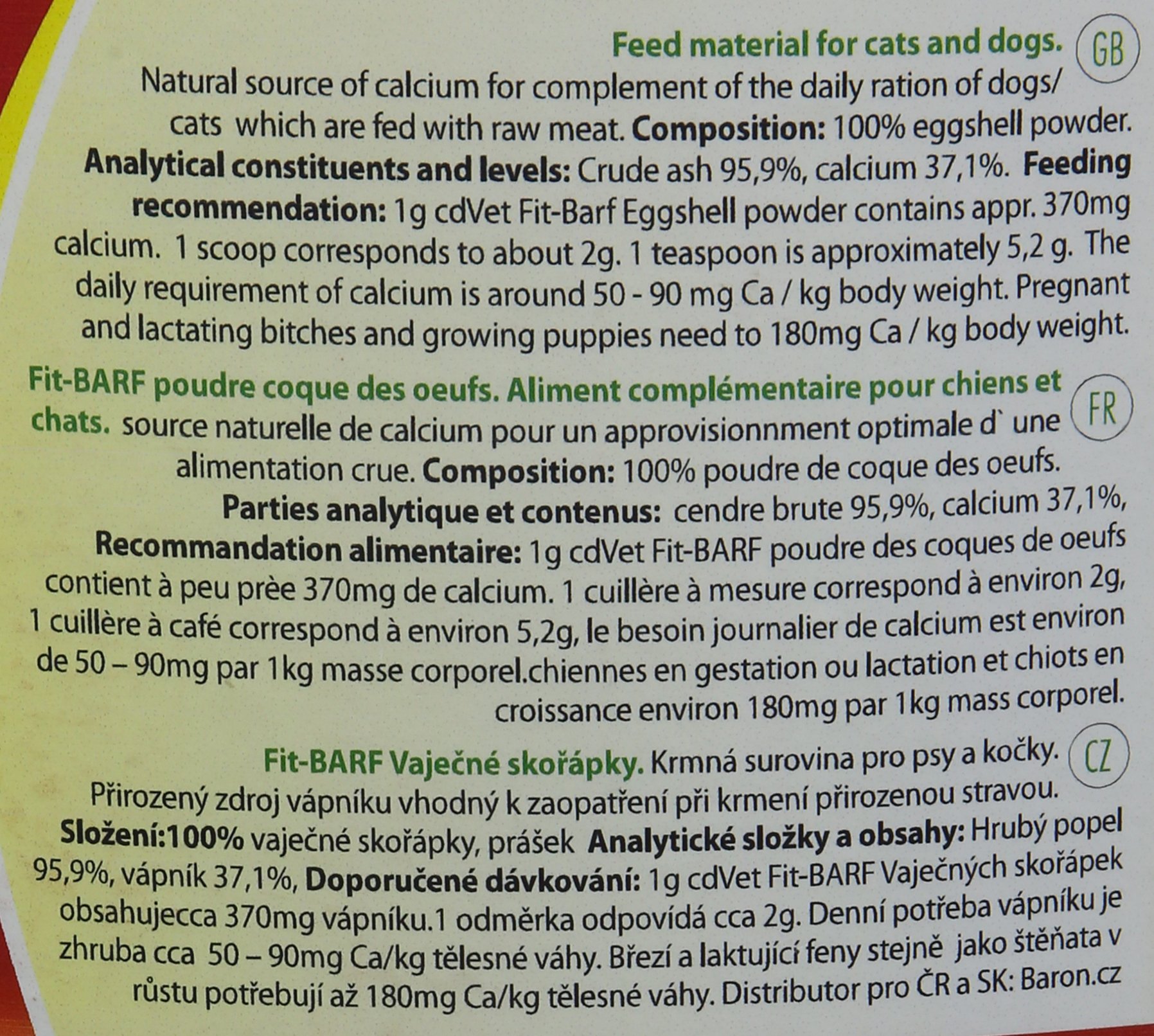 Fit-Barf Eierschalenpulver für Hunde & Katzen 10kg