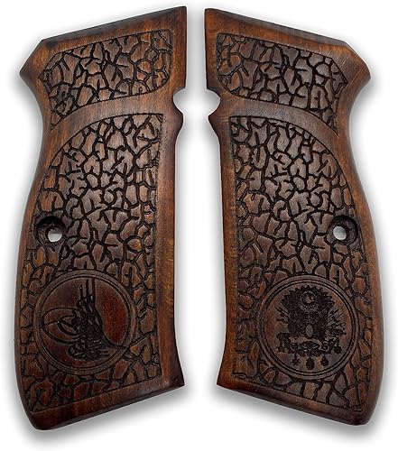 Miniatura 12 de para empuñaduras CZ-75 / empuñaduras CZ85 / 75B CZ 75 / SP-01 75B CZ 75/85 Tamaño completo Hechas a mano de madera de nogal