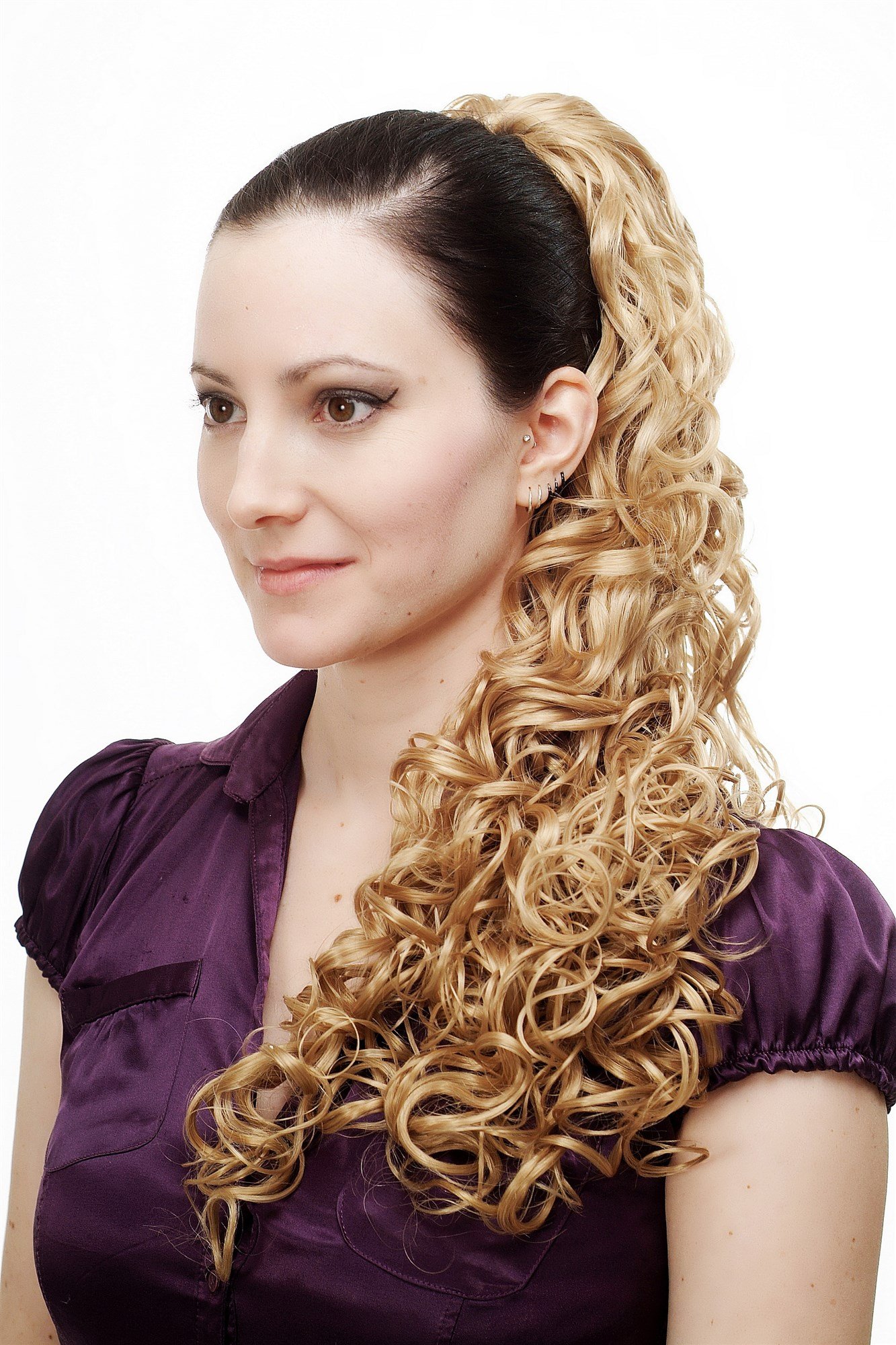 WIG ME UP - N310-24B Hairpiece ponytail extension very long massive volume voluminous curly amazing curls kinks dark gold blond 23inch - Image 3