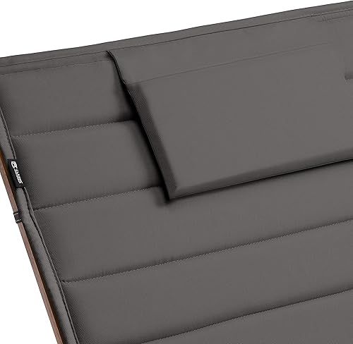 Miniatura 6 de Classic Accessories Storigami - Cojín para tumbona resistente al agua de 74 x 23 pulgadas, color carbón claro, cojín de patio