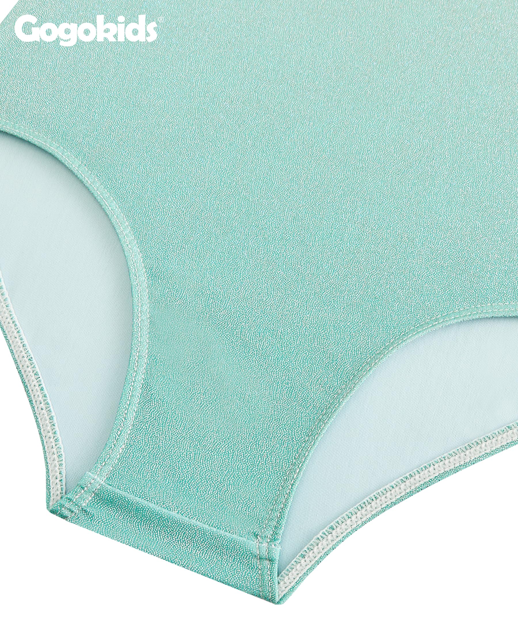 Gogokids Maillot de gimnasia de tres piezas para niña, de manga larga, con pantalones cortos y cinta para el pelo, ropa de gimnasia con diseño degradado para 3-12 años — view 6