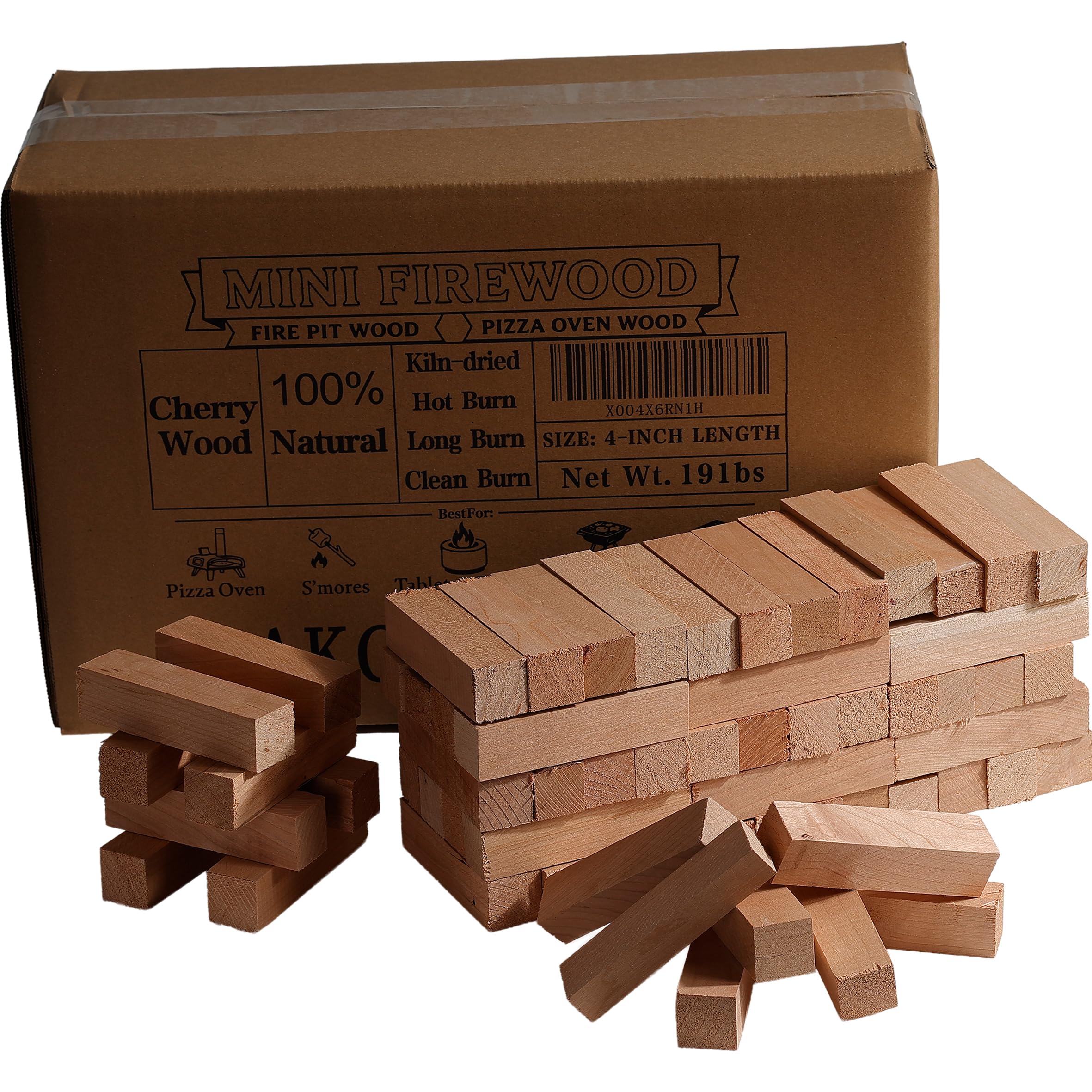 Pizza Oven Wood, 19 Lbs 4 Inch Cherry for Gozney, Solo Stove