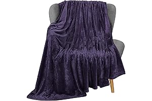 XL Fleece Utopia Blanket: Purple Couch Sofa Bed Microfiber PurpleBlanket