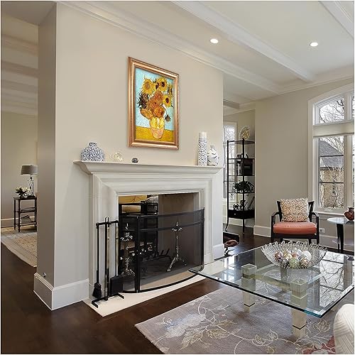 Miniatura 1498 de A&T ARTWORK The Starry Night de Vincent Van Gogh. Tamaño del marco: 36 x 30 pulgadas, tamaño de la imagen: 30 x 24 pulgadas, reproducciones clásicas