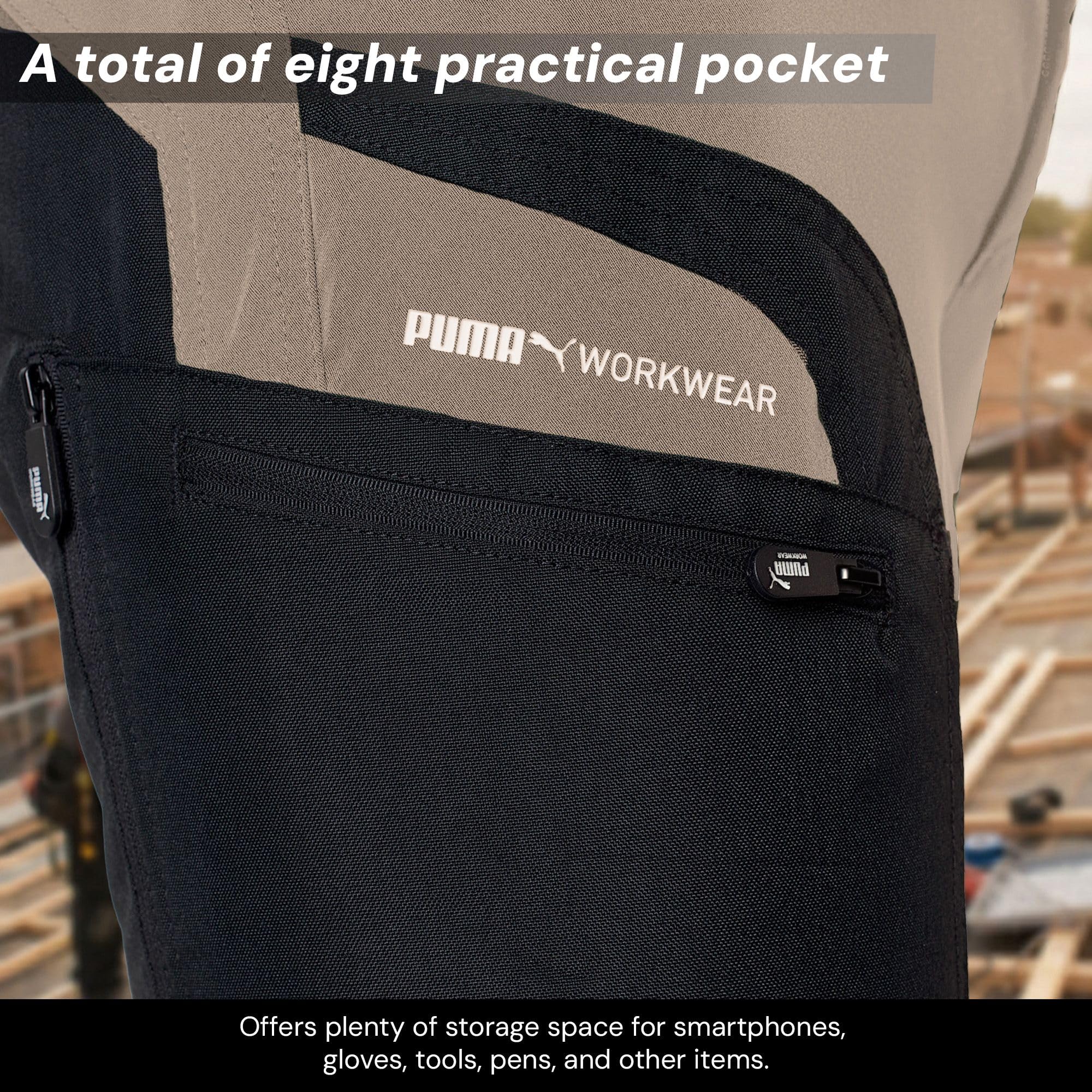 PUMA Workwear Pro-One Adventure Shorts Uomo – Pantaloni corti da trekking per uomo – Nylon rinforzato durevole – Pantaloni da trekking con elastico a 4 vie – con anello a D – Pantaloni da outdoor