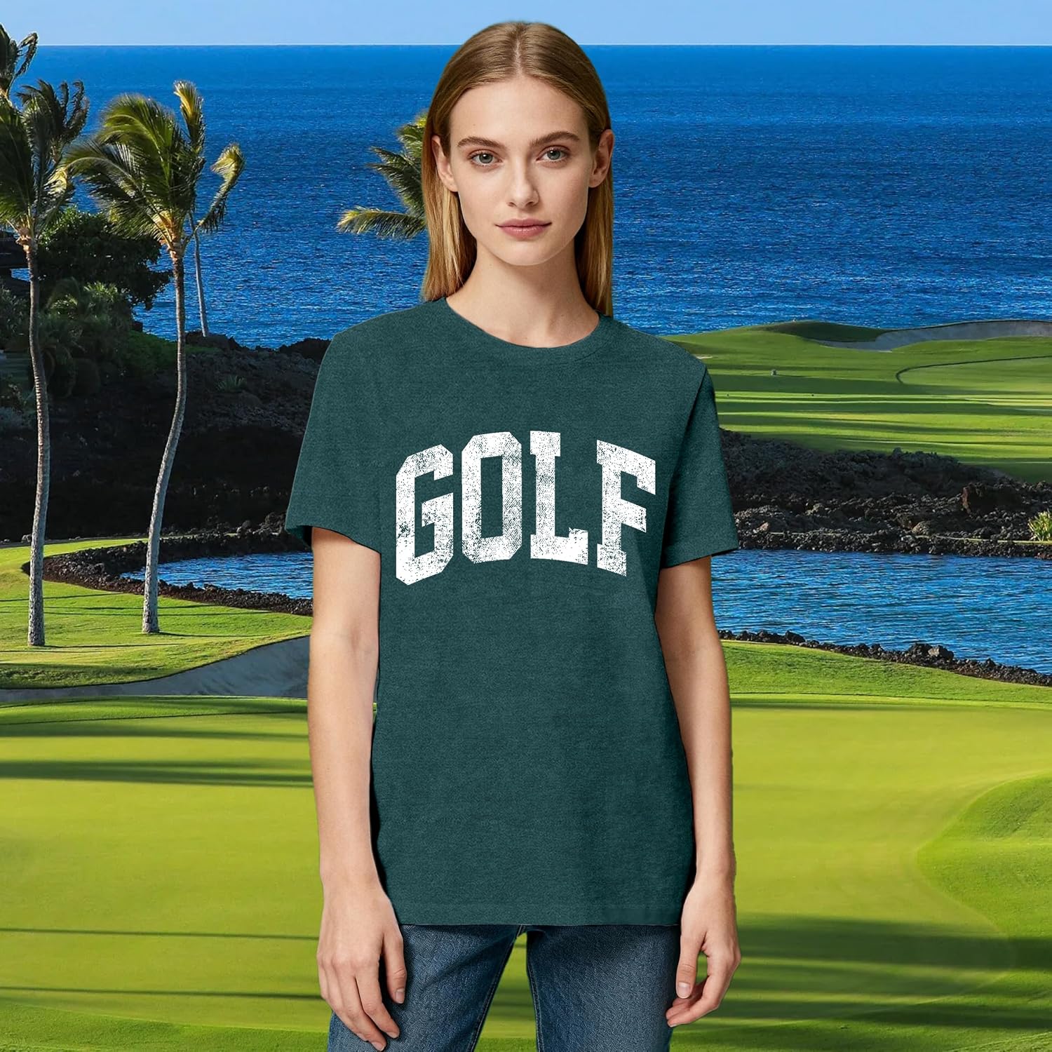 Golf Shirts for Women Golfing T-Shirt Golf Mom Golf Lover Team Club Game Day Tee Tops
