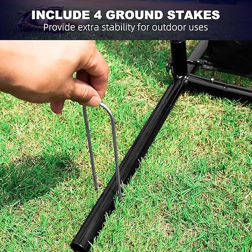 Miniatura 4 de BAGAIL Red de lanzamiento de béisbol y sóftbol, red de lanzamiento de 9 bolsillos, red de lanzamiento portátil para patio trasero con bolsa de