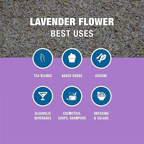 Miniatura 3 de Tiesta Tea - Flor de lavanda orgánica seca  Mezcla de té de hojas sueltas de primera calidad  Té sin cafeína  Haz té caliente o helado  Brotes de