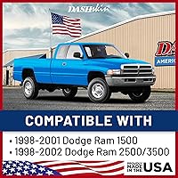 Vista 2 de DASHSKIN Tapa moldeada para salpicadero compatible con Dodge Ram 1500 1998 1999 2000 2001 (98-02 Ram 2500 y 3500) en gris niebla, fabricada