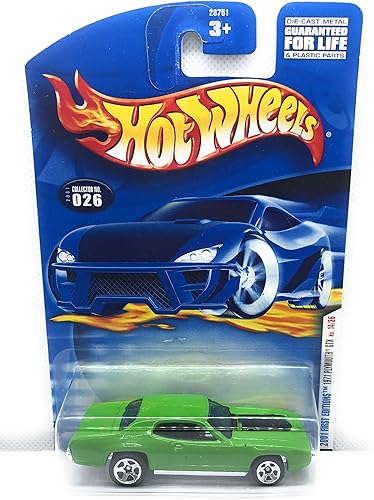 Hot Wheels Primeras ediciones 2001 - # 14 1971 Plymouth GTX con cerradura de puerta #2001-26 Coche coleccionista coleccionable Mattel escala 1:64