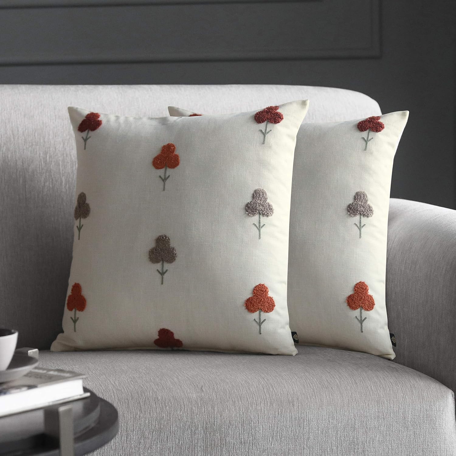 GM Luxury Home Decor Floral Embroidery Cotton Cushion Cover … GM Luxury Home Decor Floral Embroidery Cotton Cushion Cover …