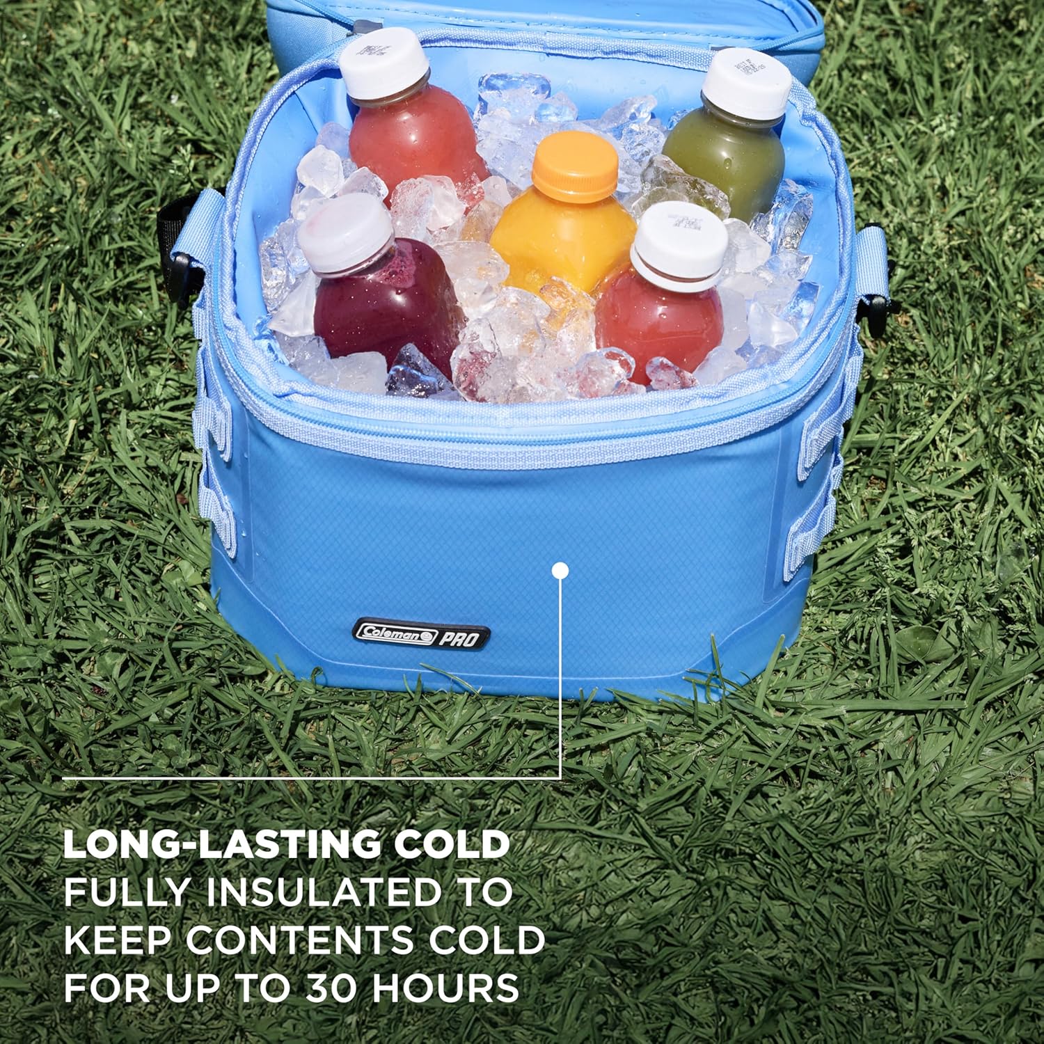 Coleman Pro 16-Can Premium Soft Cooler Lunchbox, Fully Insulated Lid & Body Stays Cold up to 30 Hours, Great for Camping, Tailgating, Parties, Sports, Concerts, Lunches & More - Image 4