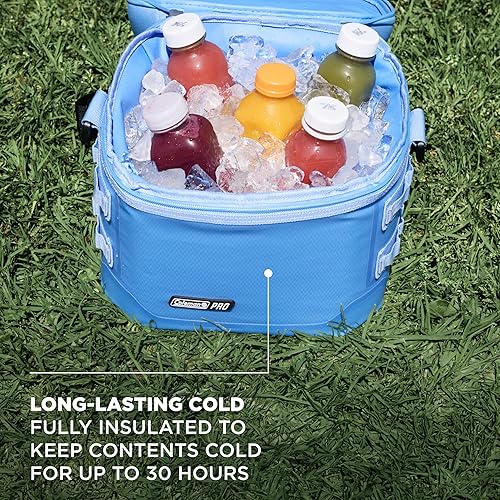 Miniatura 4 de Coleman Pro - Lonchera suave prémium para 16 latas, tapa totalmente aislada y cuerpo que se mantiene frío hasta 30 horas, ideal para camping, portón
