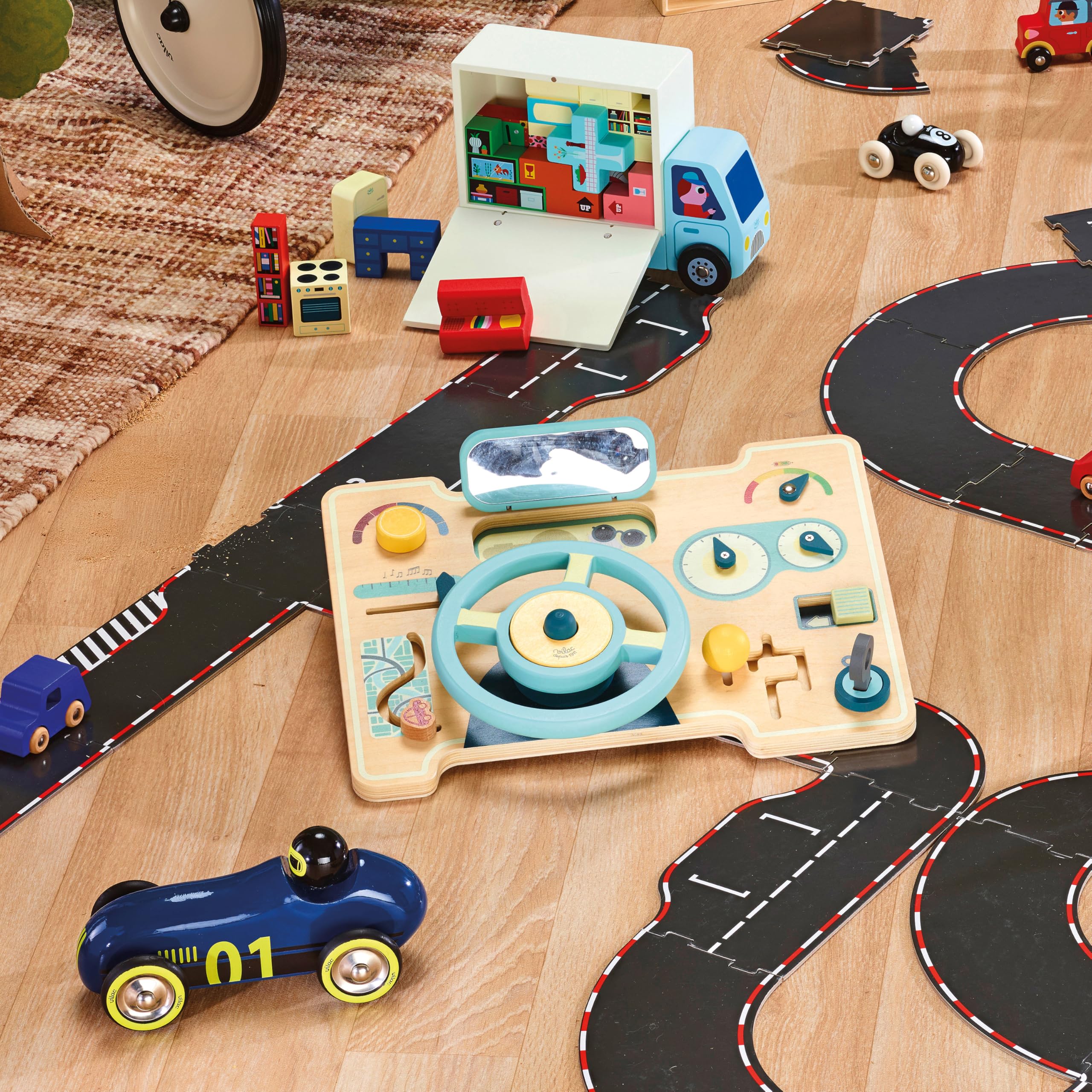 Vilac - Ma Première Voiture Tableau d'Activités - Bébés 12 Mois+