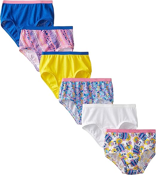 Fruit of the Loom Little Girls' Assorted Brief (Pack of 6)