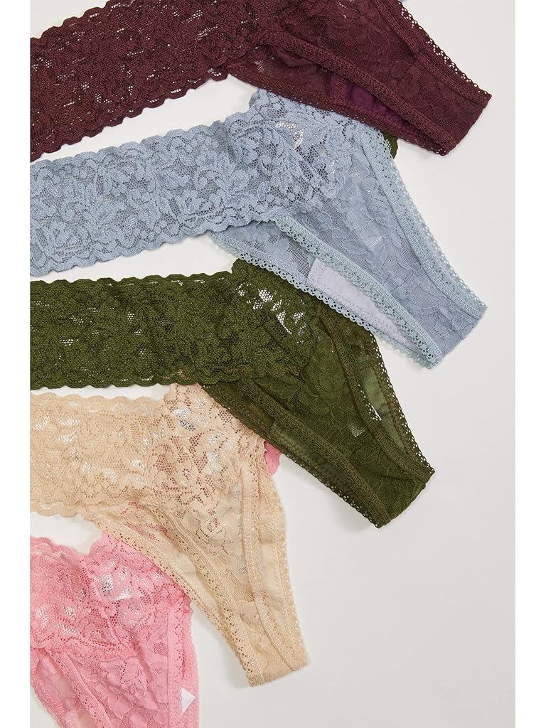 Hanky Panky 5 PACK PETITE SIGNATURE LACE THONGS IN PRINTED BOX