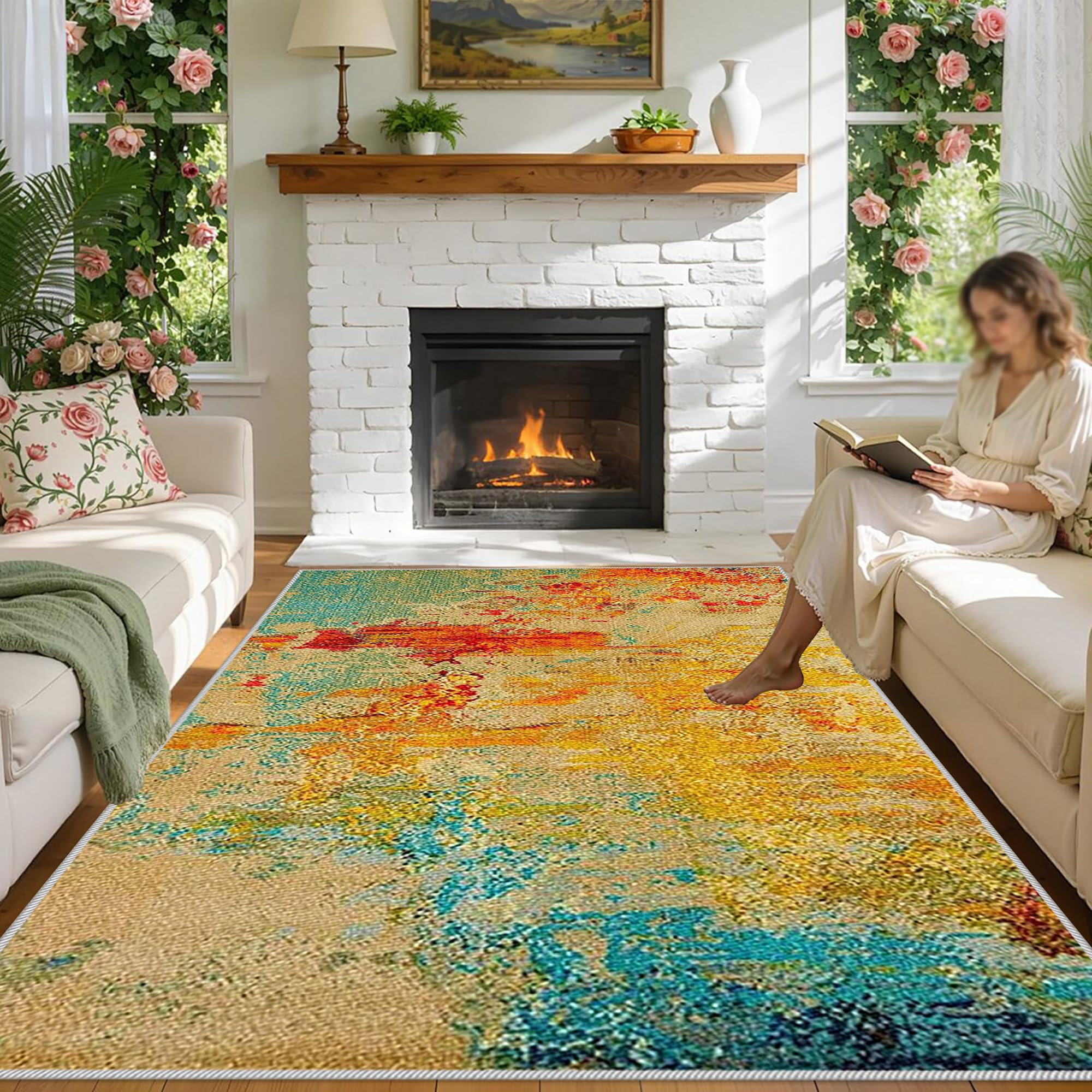 Tapis salon moderne doux pour une chambre adulte chaleureuse 60x90