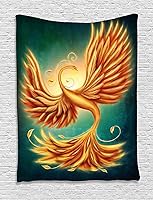 Vista 58 de Ambesonne Tapiz de Saguaro, Blooming Palo Verdes y Saguaros at 4 Peaks Hills Phoenix Arizona, colgante de pared para dormitorio, sala de estar