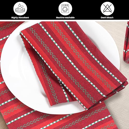 Miniatura 76 de Servilletas de lino y algodón de 18 x 18 pulgadas natural con vainica, servilletas de boda, servilletas de cóctel, servilletas de tela, servilletas