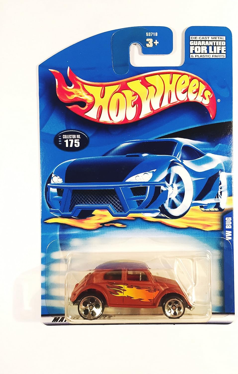 #2001-175 VW Bug 5-hole Wheels Collectible Collector Car Mattel Hot Wheels