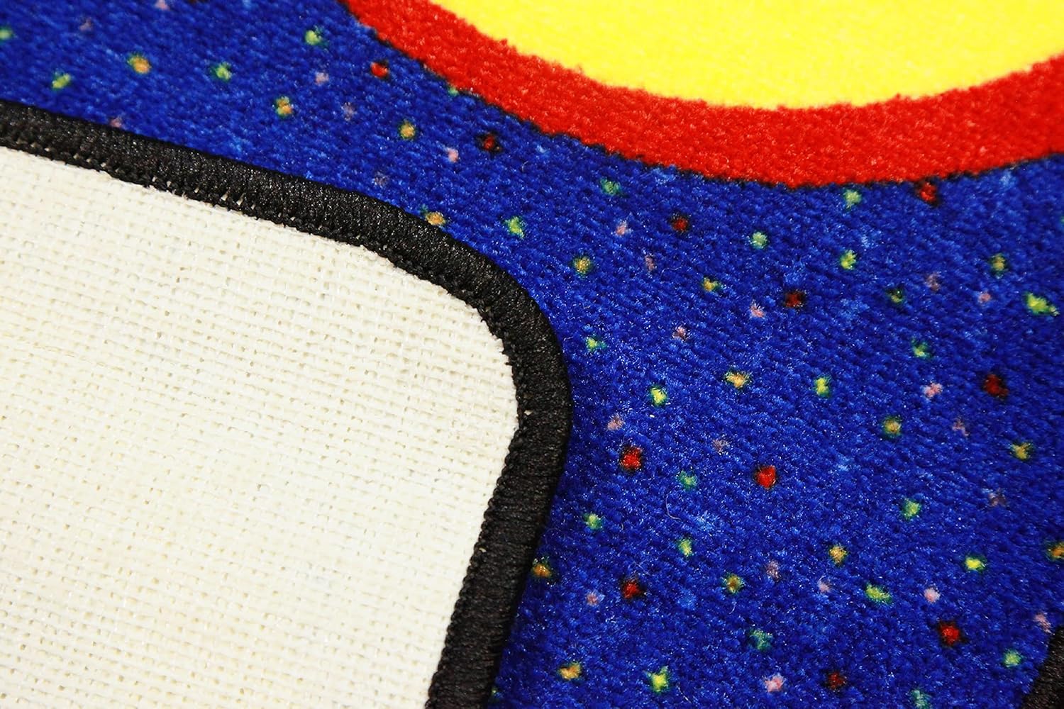 Flagship Carpets Sitting Spots Seating Rectangle Area Rug for Children's Classroom or Kids Playroom, and Home Learning Carpet, 13" x 8', Blue