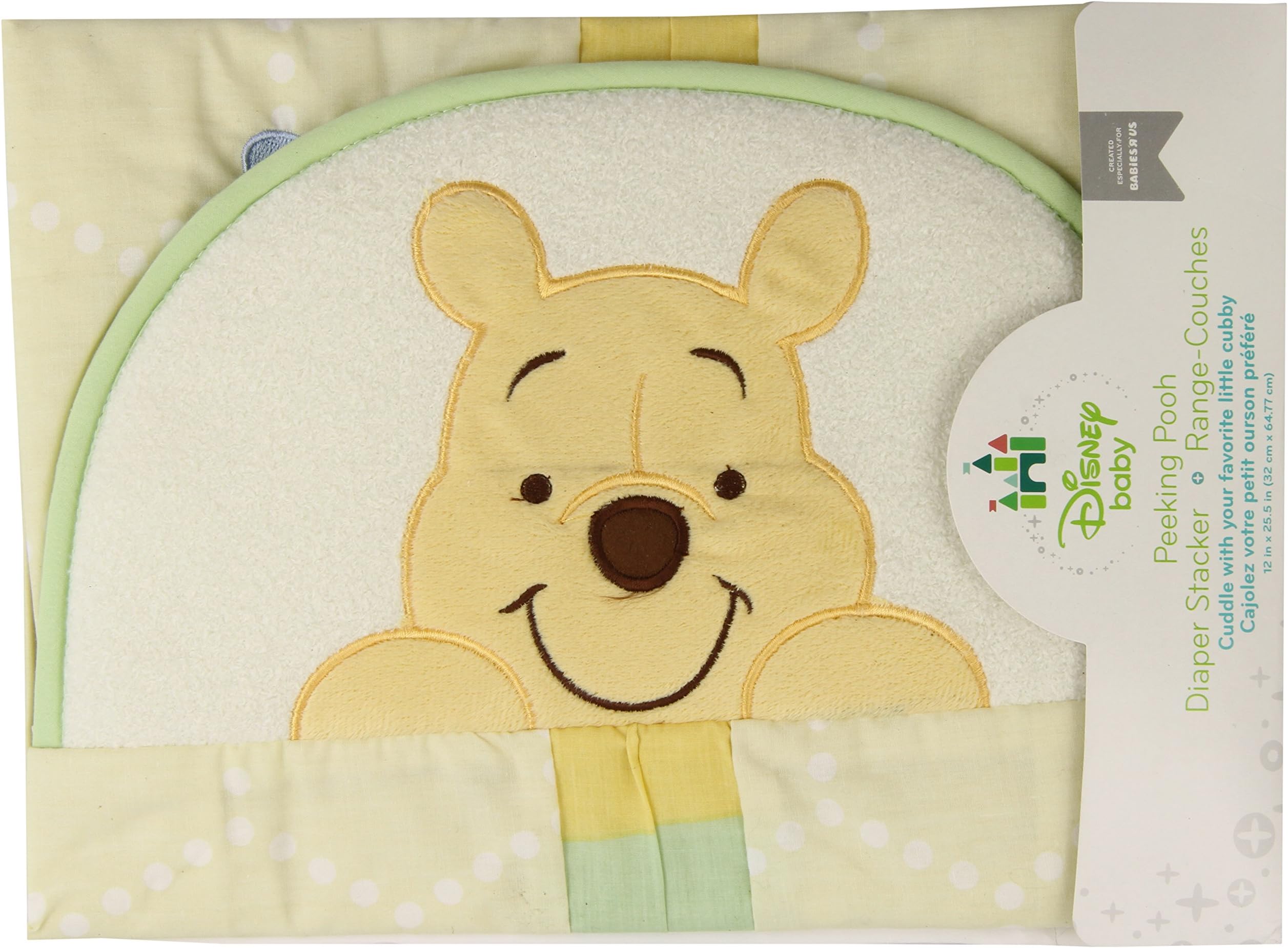 Disney Winne The Pooh Plush Baby Decor Diaper Stacker Yellow