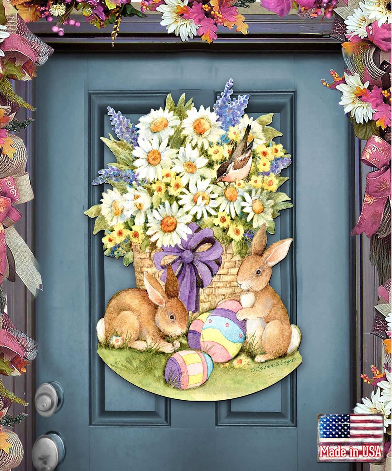 Spring Bunnies Wall and Door Decor art by Susan Winget 8471301H-SW - Designocracy