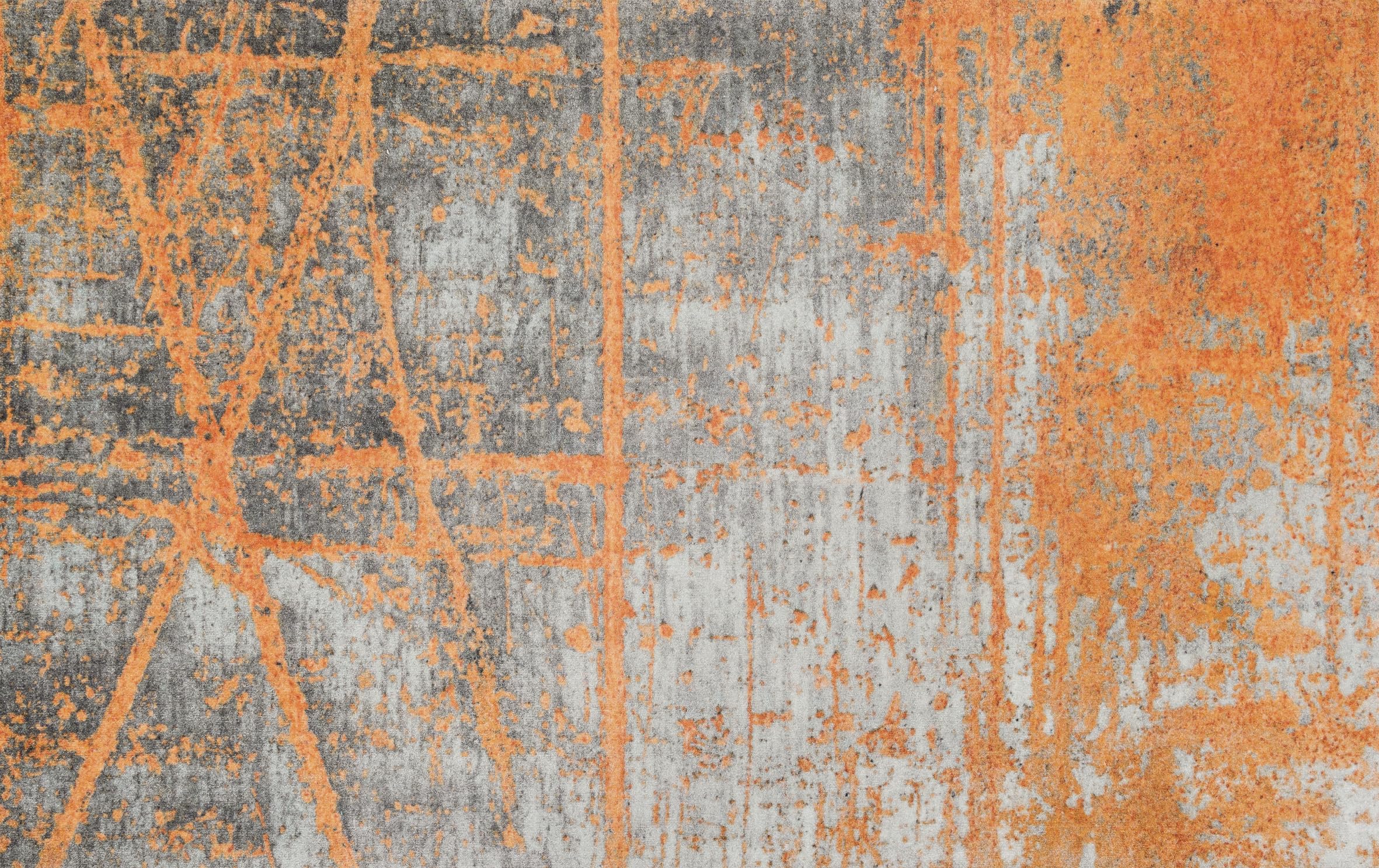 Wash&Dry rustic door mat, Acrylic, Orange, 110 x 175 x 0.9 cm