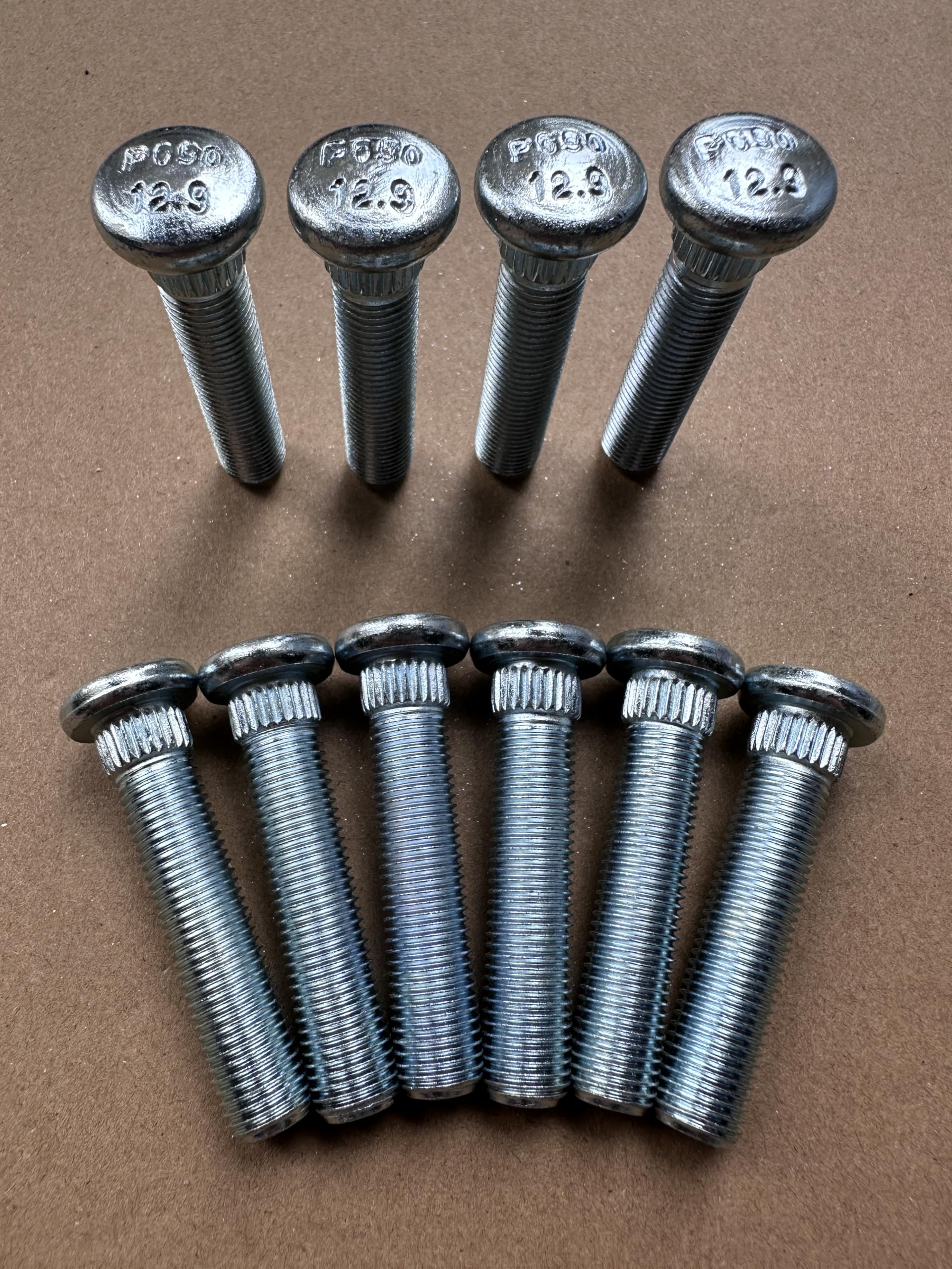 Radbolzen, 1,6 cm länger als herkömmliche Radbolzen, 7/16-20-Gewinde, OEM-Qualität, verlängert, extra lang, Ersatz für Chevrolet, Dodge, Pontiac, Oldsmobile, Buick, 10 Stück
