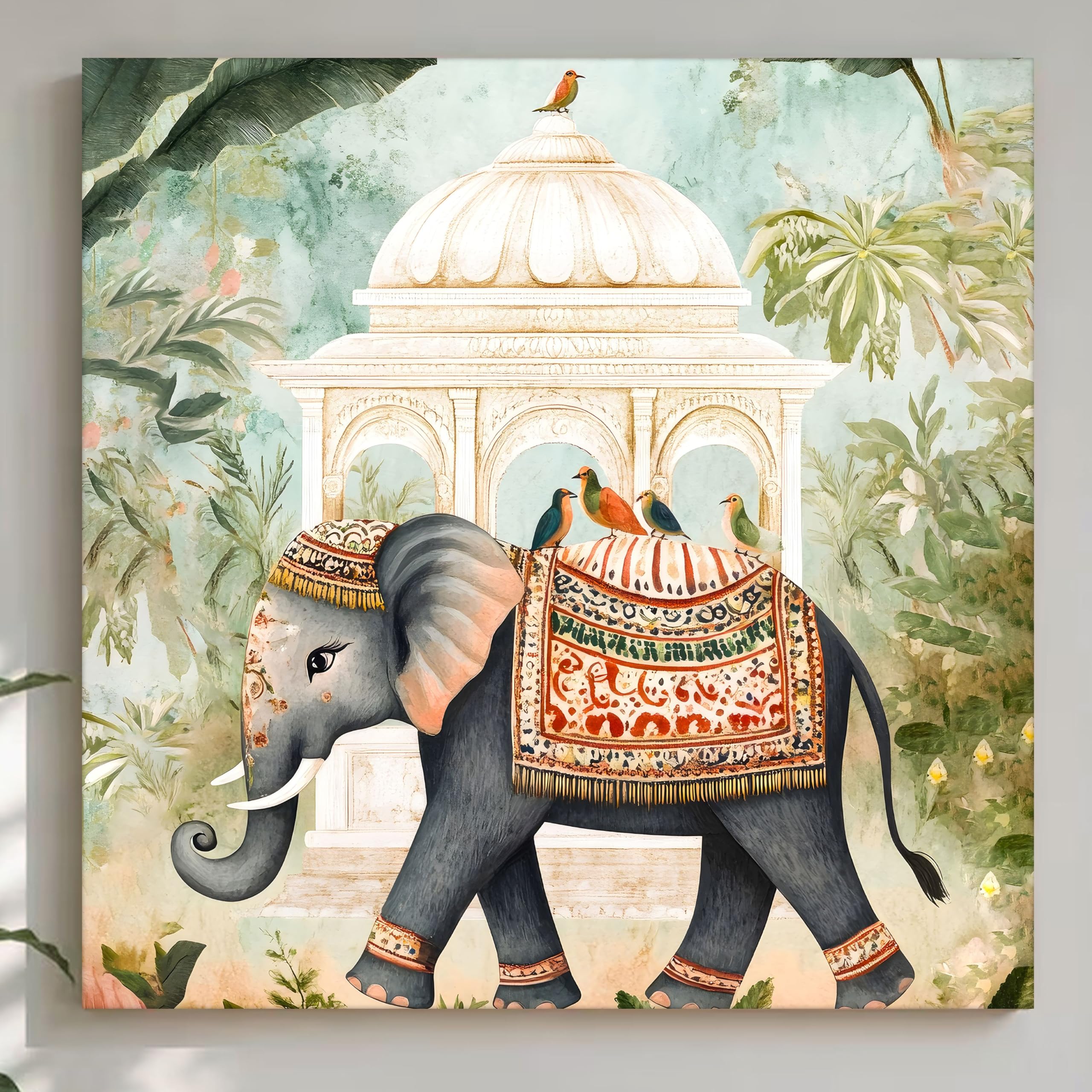 Elephant Wall Art Painting - Vastu & Indian Decor -17