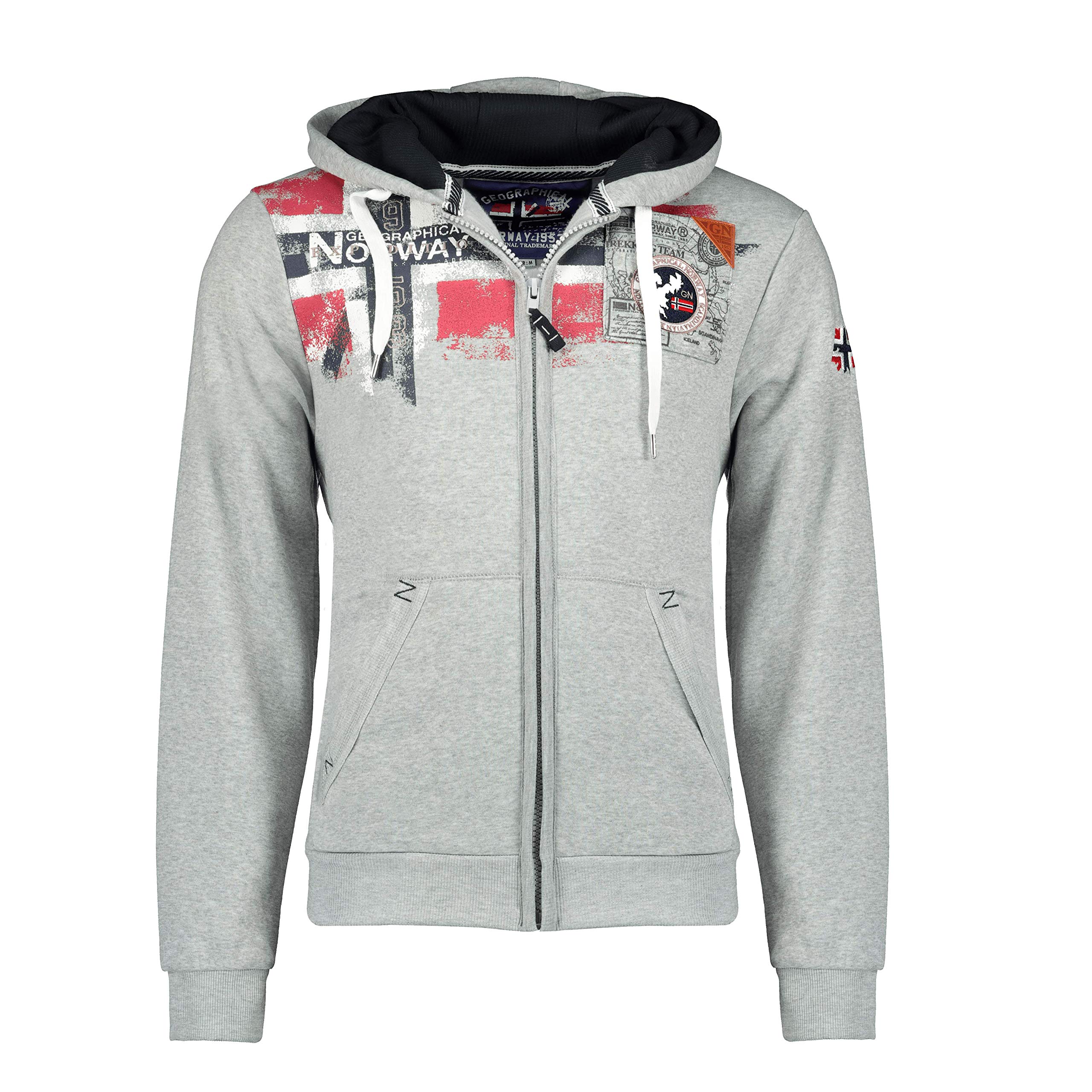 Geographical Norway - Sudadera con Capucha de muletón Totalmente Cremallera, para Hombre, Modelo Fespote