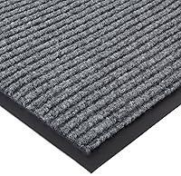 Vista 4 de Durable Spectra-Rib Tapete de entrada interior con respaldo de vinilo, 3 x 4 pies, color gris