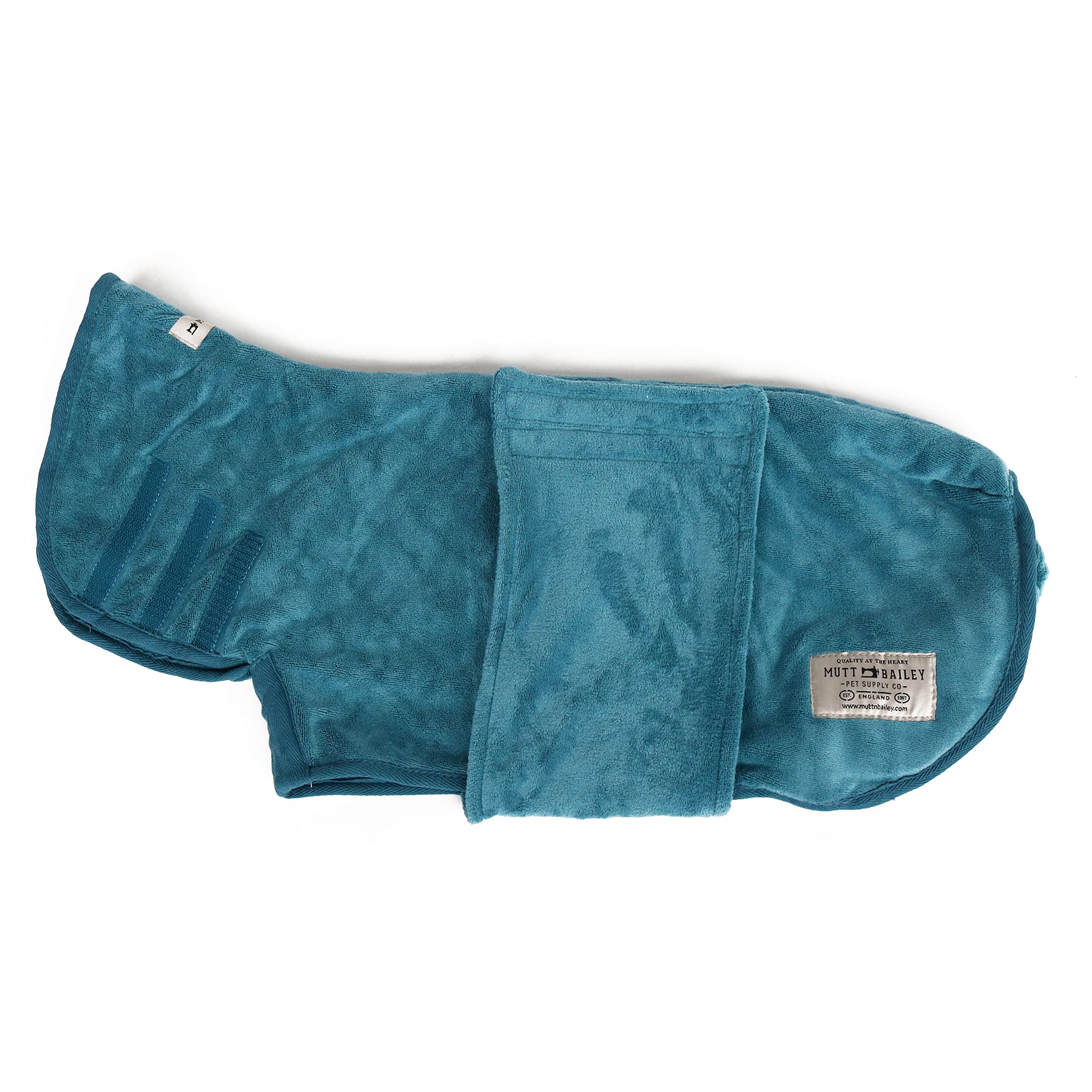 Mutt and Bailey Dog Drying Coat, Microfibre Towel Robe Dressing Gown with Super Absorbent Double Layered Design - Image 2
