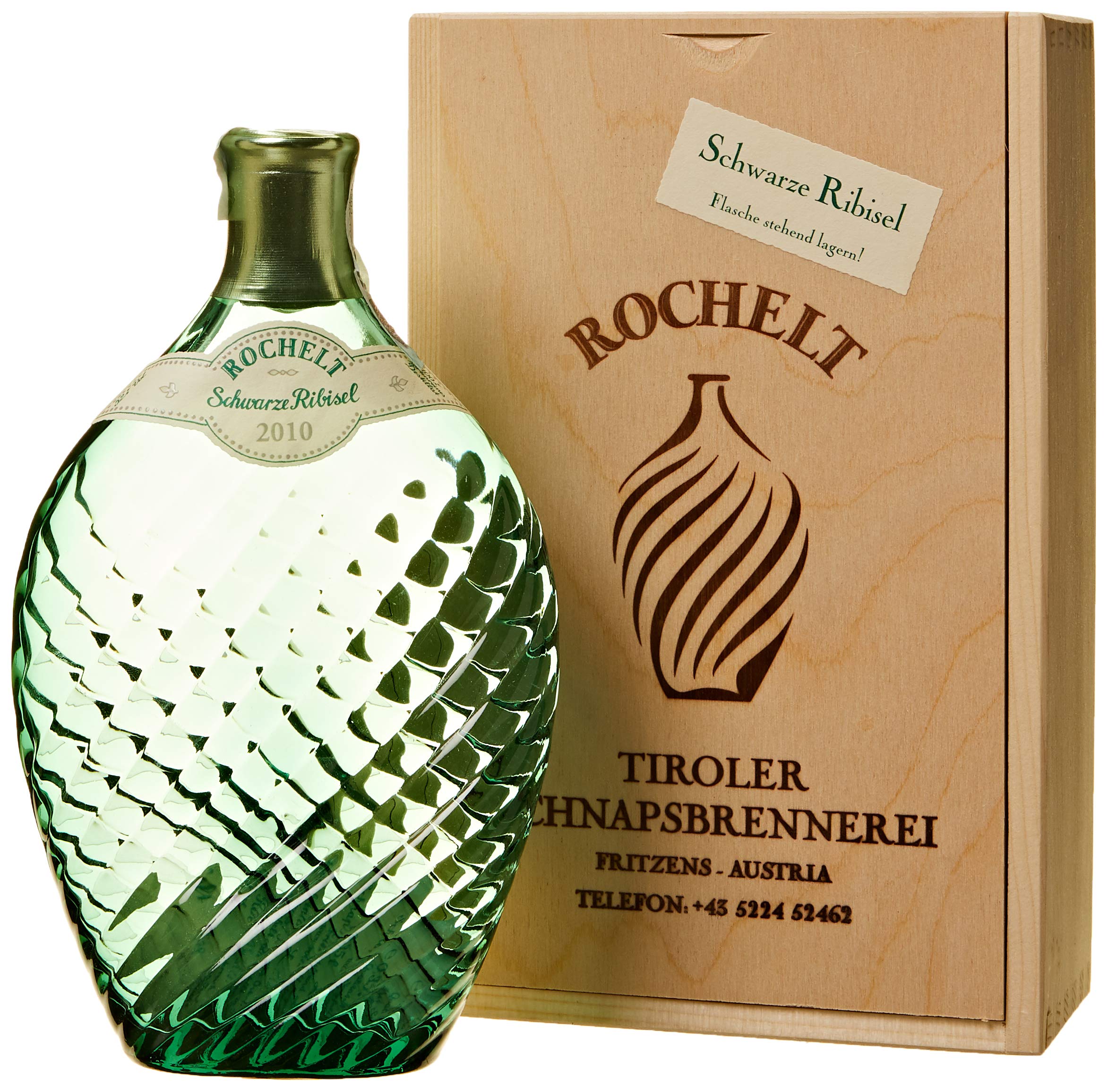Rochelt Schwarze Ribisel Brandy alla Frutta in Scatola di Legno, 350 ml