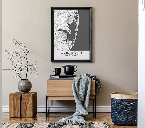 Miniatura 7 de Mapa de Ocean City, Maryland, Light 2 (8x10)