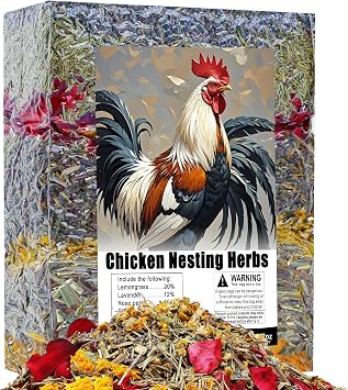 42 oz Chicken Nesting Herbs Flowers Vacuum-Packed,2.6 lb Premixed 7 Dried Herbs Natural Nesting Box Herbs for Freshening Coop Chicken Dust Bath Increase Egg Production