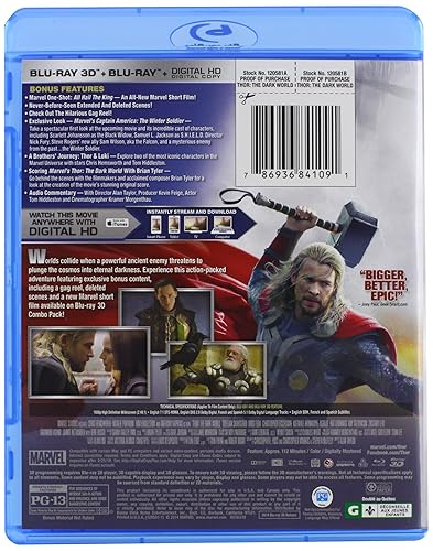 Miniatura 2 de Thor The Dark World 2-Disc 3D Blu-ray Blu-ray Digital HD