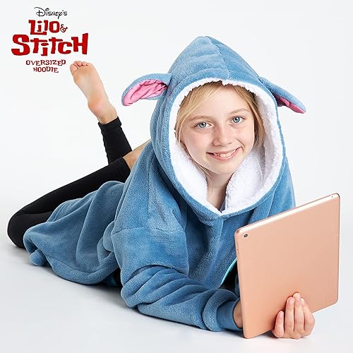 Miniatura 5 de Disney Sudaderas con capucha para adolescentes, manta con capucha de gran tamaño, regalos de Minnie Mickey Stitch