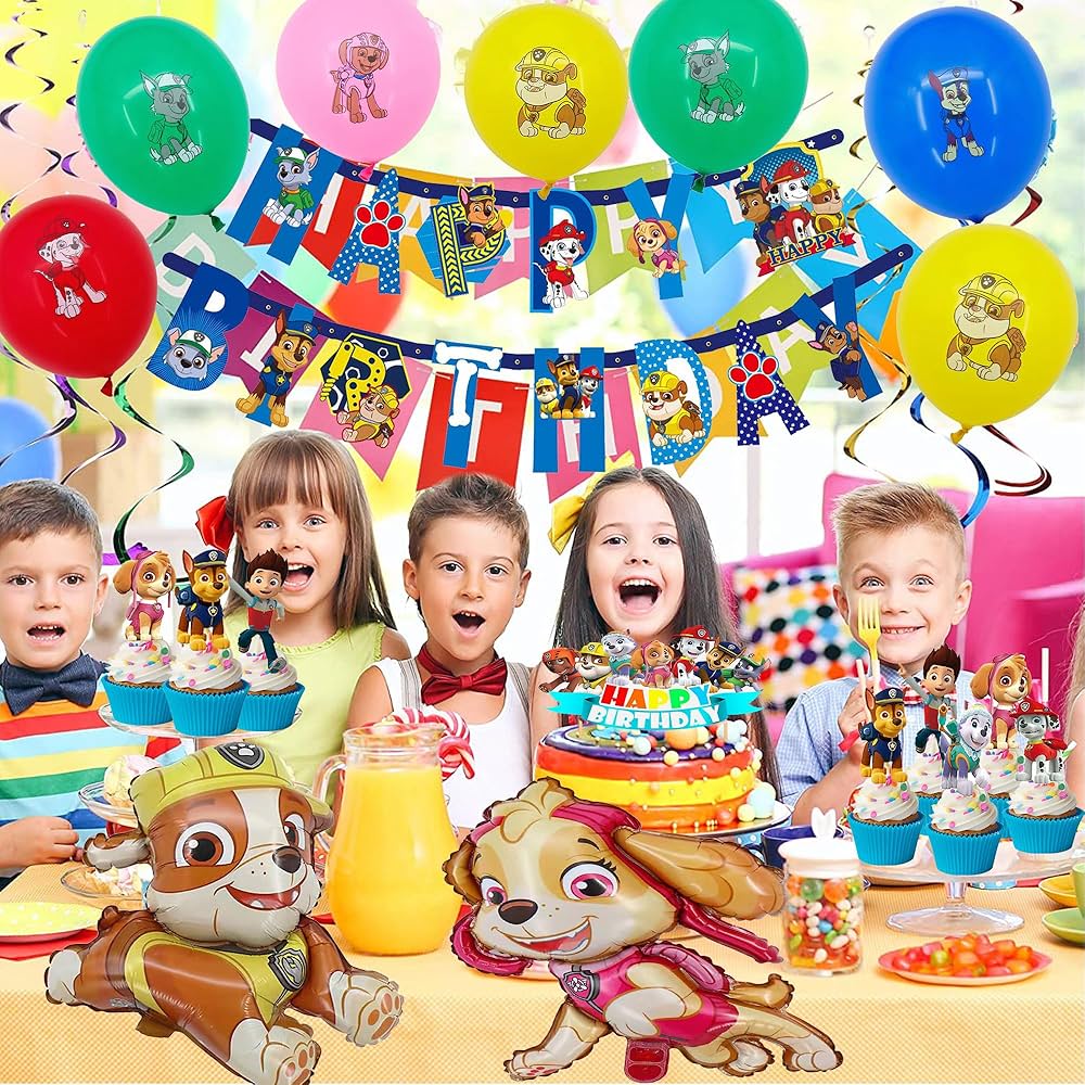 Paw Patrol Geburtstagsdeko Für 2 Jahre Mädchen - Luftballons & Banner Set
