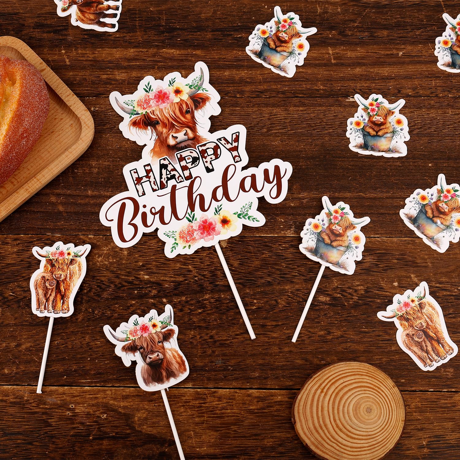 Geburtstag Deko 36 Stück Kuh Cupcake Topper - Bauernhof Tiere 10cm Geburtstagskuchen Deko Geburtstag Deko 36 Stück Kuh Cupcake Topper - Bauernhof Tiere 10cm Geburtstagskuchen Deko
