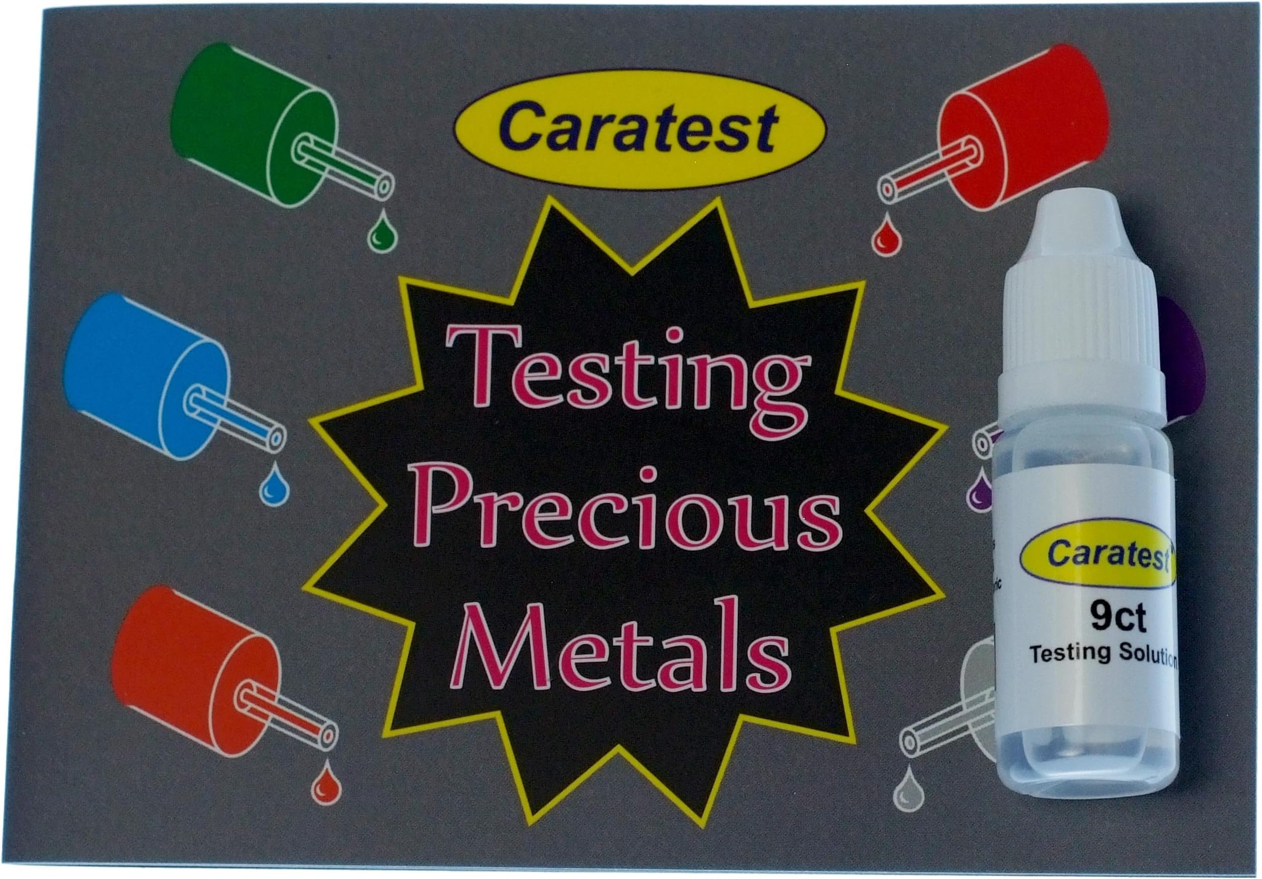 Professional 9ct Gold Testing Kit - Tester Solution and Full Colour Instruction Booklet
