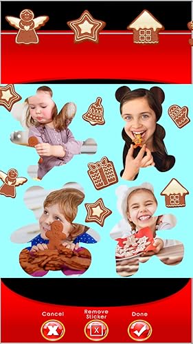 Colagem de fotos de pão de gengibre