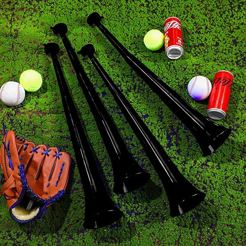 Miniatura 3 de Outus Cuerno de estadio plegable de 24 pulgadas, Vuvuzela de plástico, trompeta, sonidores, para eventos deportivos, juegos de graduación, escuela,